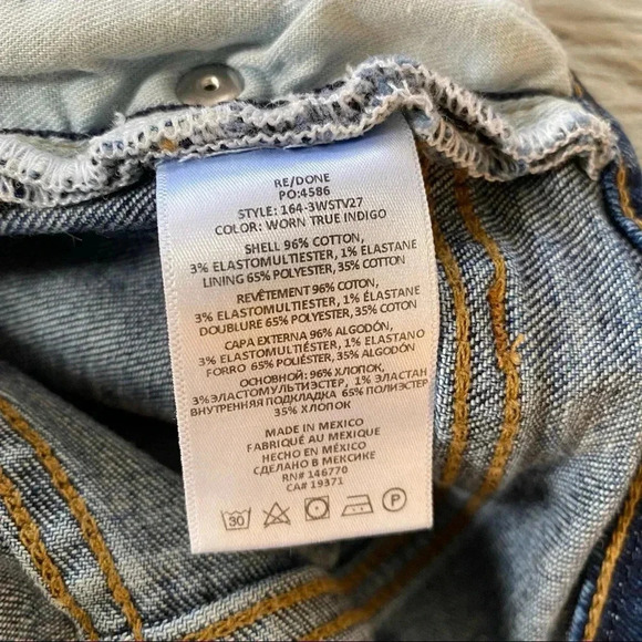 RE/DONE Women's 70s High Rise Stove Pipe Jeans 26 - Picture 7 of 10